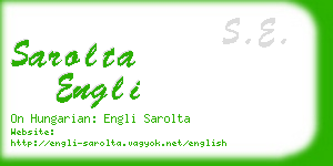 sarolta engli business card